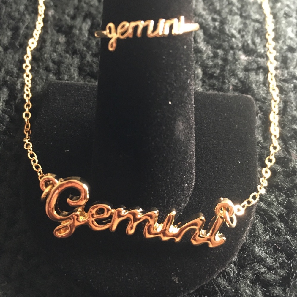 Zodiac - Gemini Necklace & Ring Set